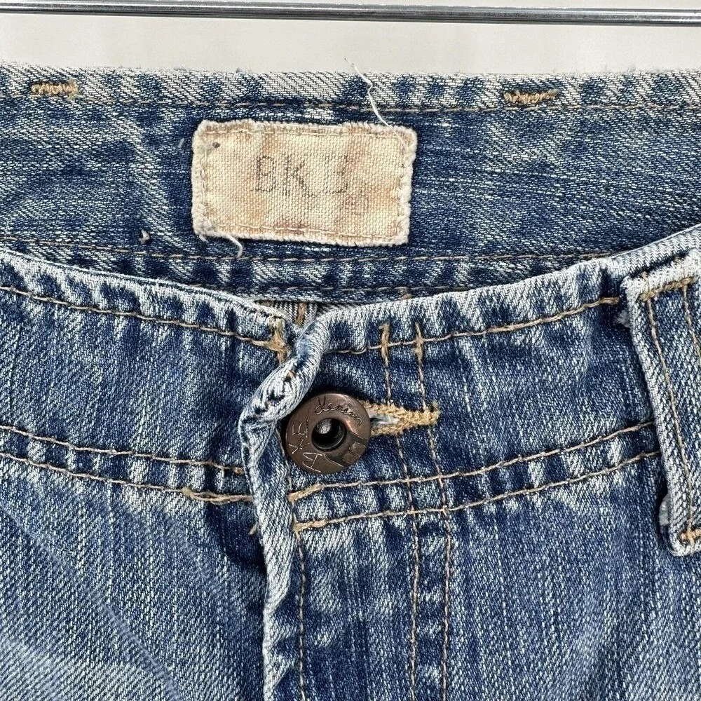 BKE Denim Women 32x29 Bootcut Jeans Medium Wash Embroidered Pockets  Mid Rise